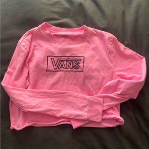 Vans Kids Bright Pink Long Sleeve Tee